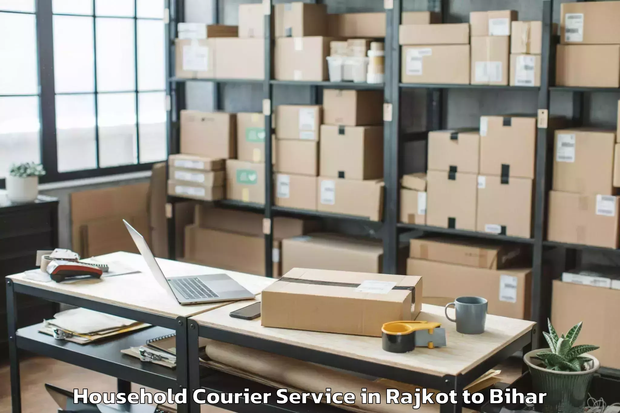 Professional Rajkot to Chanakya National Law Universi Household Courier